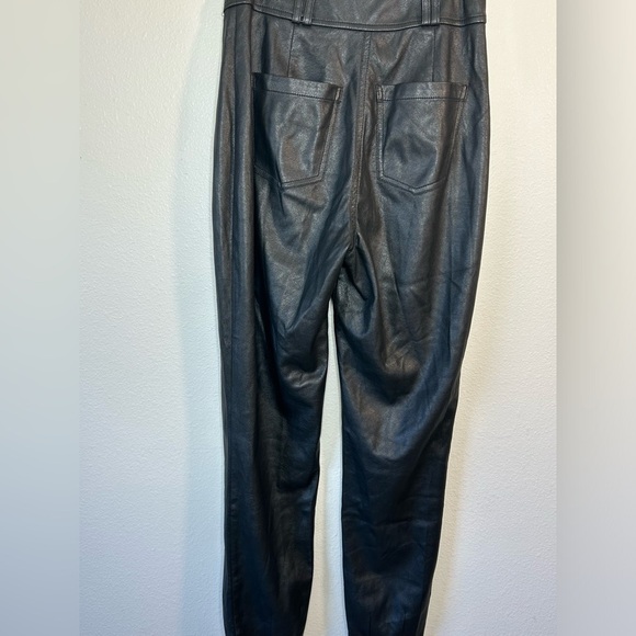 FOR LOVE & LEMONS DILLON HIGH WAIST FAUX LEATHER TROUSER PANT BLACK SIZE XS - Picture 13 of 16